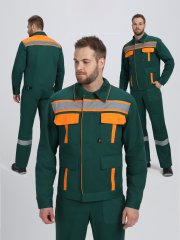Костюм Итрорис-1 СОП (тк.Саржа,250) брюки, т.зеленый/оранжевый купить в Ростове-на-Дону, опт. Факел-Дон