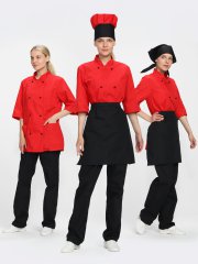 Костюм женский повара Ольга (тк.смесовая,120), черный/красный купить в Ростове-на-Дону, опт. Факел-Дон