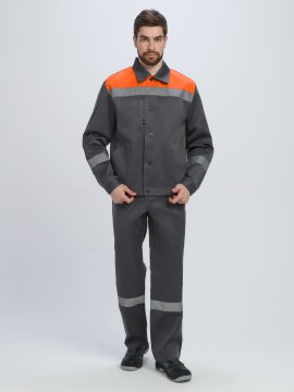 Костюм Лигор-1 СОП (тк.Смесовая,210) брюки, т.серый/оранжевый купить в Ростове-на-Дону, опт. Факел-Дон