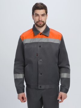 Костюм Лигор-1 СОП (тк.Смесовая,210) брюки, т.серый/оранжевый купить в Ростове-на-Дону, опт. Факел-Дон