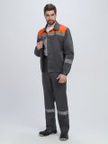 Костюм Лигор-1 СОП (тк.Смесовая,210) брюки, т.серый/оранжевый купить в Ростове-на-Дону, опт. Факел-Дон