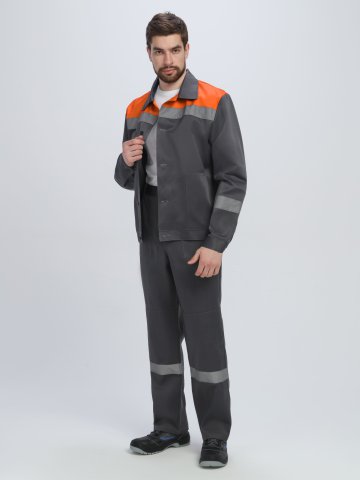 Костюм Лигор-1 СОП (тк.Смесовая,210) брюки, т.серый/оранжевый купить в Ростове-на-Дону, опт. Факел-Дон