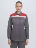 Костюм женский Веснис-1 СОП (тк.Смесовая,210) брюки, т.серый/красный купить в Ростове-на-Дону, опт. Факел-Дон