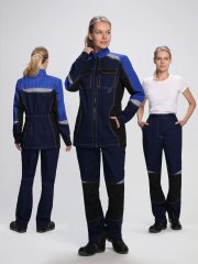 Костюм женский Вектрон-1 (тк.Смесовая,240) брюки, т.синий/васильковый/черный купить в Ростове-на-Дону, опт. Факел-Дон