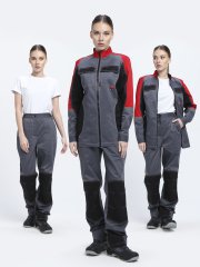 Костюм женский Вектрон-1 (тк.Смесовая,240) брюки, серый/красный/черный купить в Ростове-на-Дону, опт. Факел-Дон