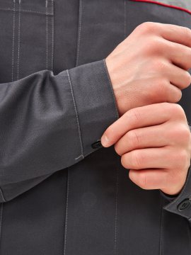 Костюм Липецк-2 СОП CH (тк.Смесовая,280) п/к, т.серый/красный купить в Ростове-на-Дону, опт. Факел-Дон