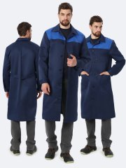 Халат Лигор (тк.Смесовая,210), т.синий/васильковый купить в Ростове-на-Дону, опт. Факел-Дон
