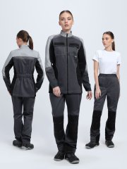 Костюм женский Вектрон-1 У. (тк.Смесовая,240) брюки, т.серый/св.серый/черный купить в Ростове-на-Дону, опт. Факел-Дон