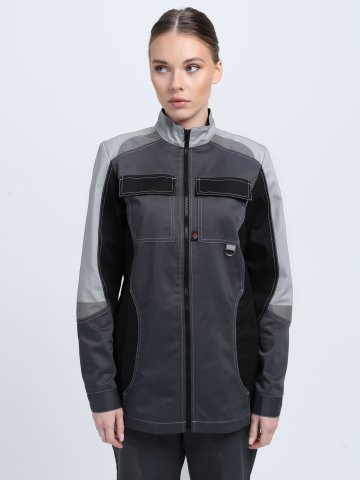 Костюм женский Вектрон-1 (тк.Смесовая,240) брюки, т.серый/св.серый/черный купить в Ростове-на-Дону, опт. Факел-Дон