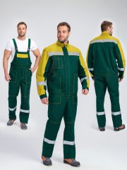 Костюм Бриготек-2 СОП (тк.Смесовая,260) п/к, зеленый/желтый купить в Ростове-на-Дону, опт. Факел-Дон
