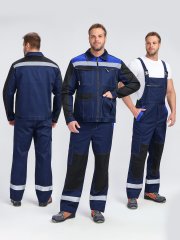 Костюм ProfLineBase-2 (тк.Твил,210) п/к, т.синий/черный/васильковый купить в Ростове-на-Дону, опт. Факел-Дон