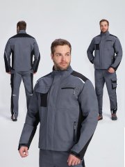 Куртка ProfLineLeader (тк.Хлопок/Спандекс,260), серый/черный купить в Ростове-на-Дону, опт. Факел-Дон