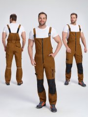 Полукомбинезон ProfLineSpecialist (тк.РипСтоп,240), коричневый/черный купить в Ростове-на-Дону, опт. Факел-Дон