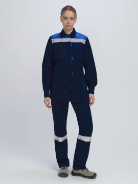 Костюм женский Веснис-1 СОП (тк.Саржа,250) брюки, т.синий/васильковый купить в Ростове-на-Дону, опт. Факел-Дон