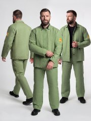 Костюм сварщика 1 кл.защиты ЭКО (тк.Брезент, 480), хаки купить в Ростове-на-Дону, опт. Факел-Дон